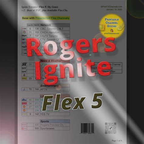 rogers ignite flex channel list.